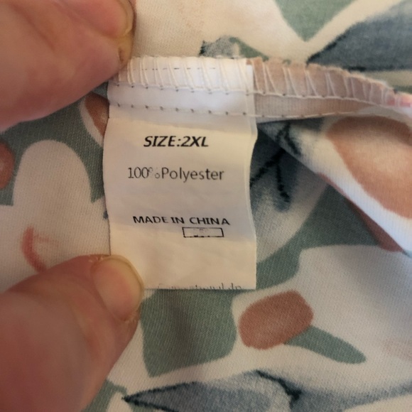 Shewin Womens Casual Boho Floral Print Long Sleeve Blouse Top Plus Size 2XL - Picture 6 of 12